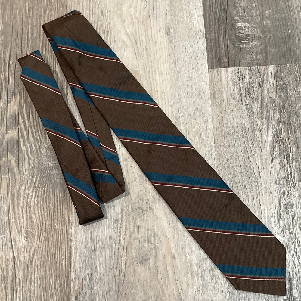 Vintage Polo by Ralph Lauren Made by Hand, Silk, Thin, Striped Tie